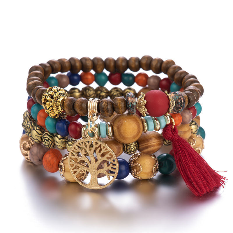 boho bracelet with tree of life