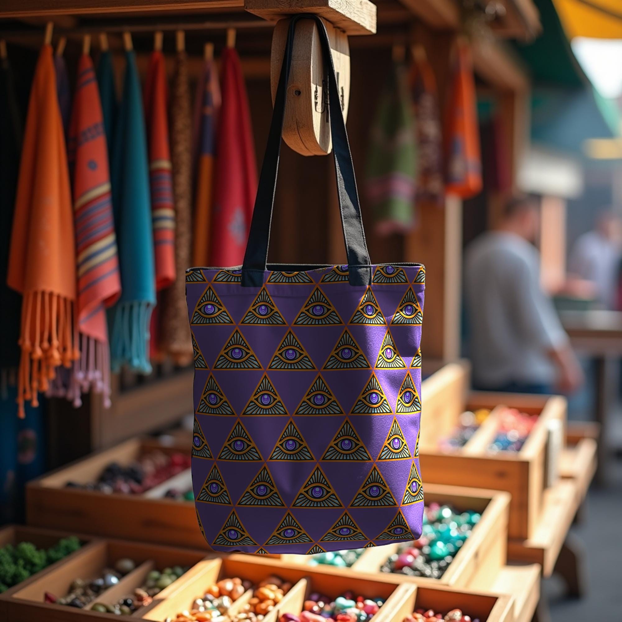 Mystical Eye Mandala Tote Bag – Great For Festivals, Yoga Or Everyday Carry/Shopping