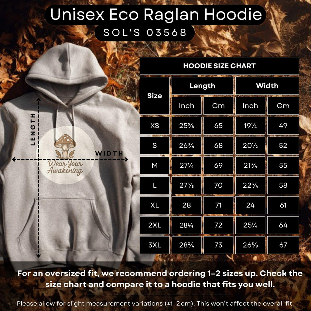 Sacred Unity Hoodie (Unisex) | Eco Raglan with Sacred Geometry Back Print