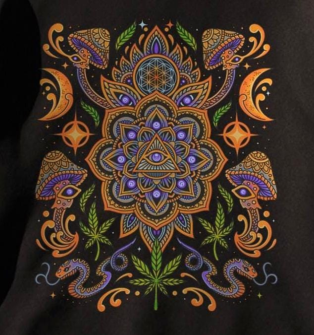 Psychedelic Back-Print Hoodie – Organic Cotton | Unisex