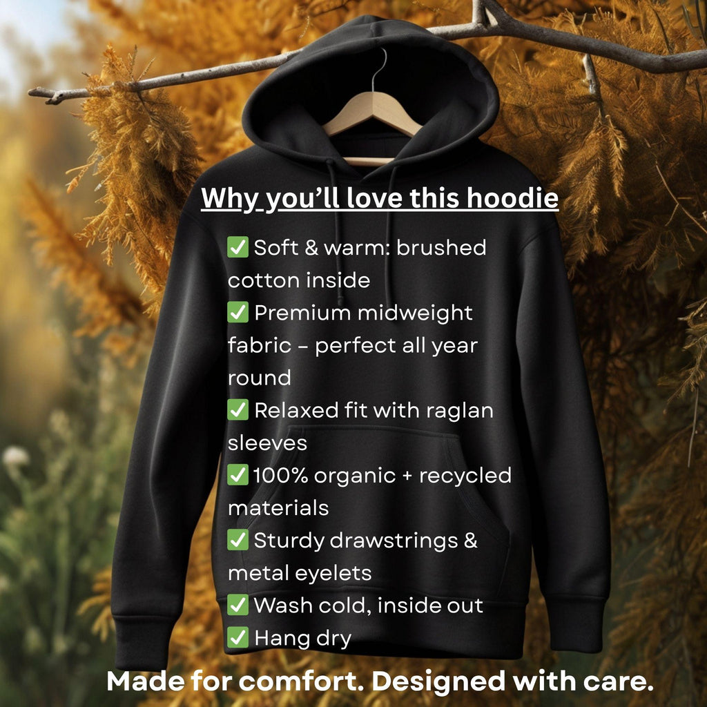 Sacred Unity Hoodie (Unisex) | Eco Raglan with Sacred Geometry Back Print