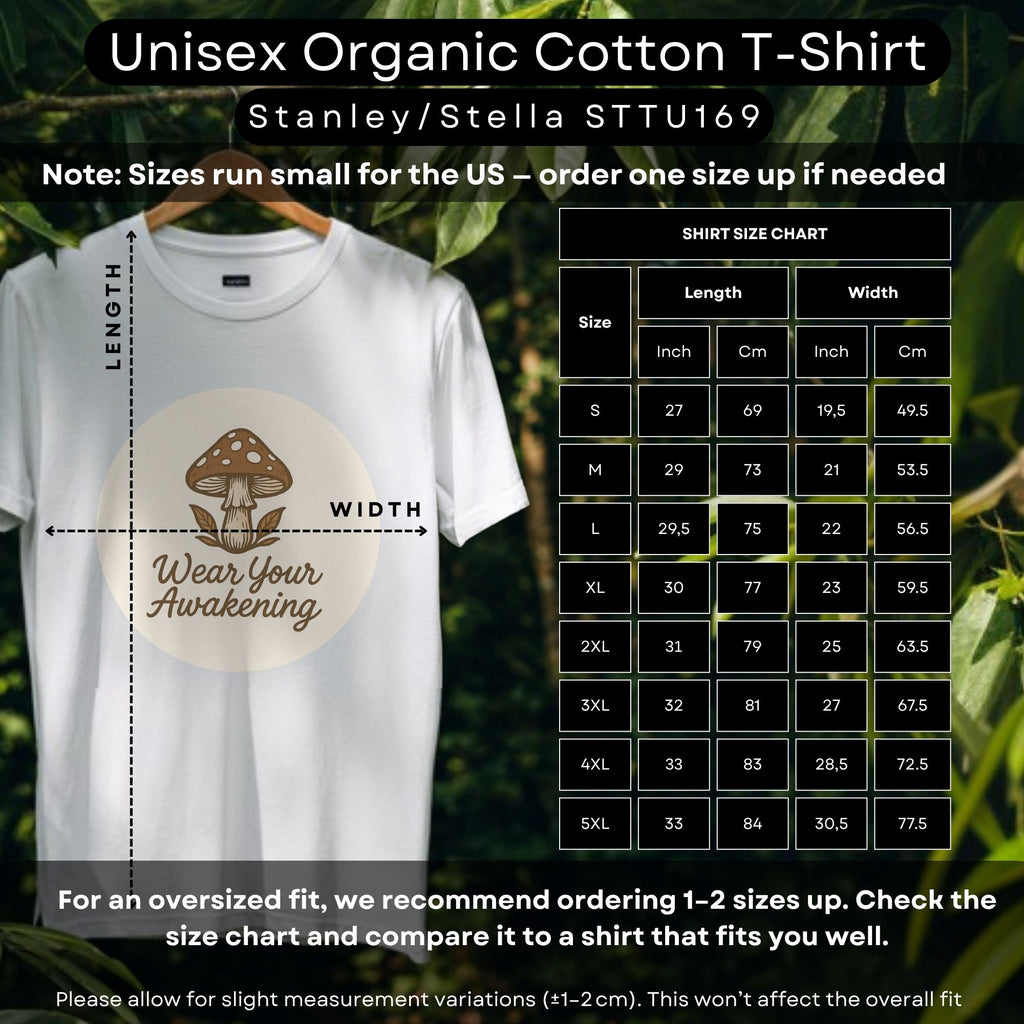 Boho Moon Phase Organic Cotton T-Shirt – Spiritual Third Eye & Lotus Design